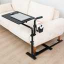 23.6"*15.7" Tray Table, 360 Swivel Table for Recliner, tv Tray with Ergonomic Stand Assist Safety Individually Adjustable Handle, Laptop Desk for Couch, Sofa and Recliner