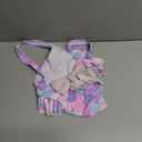 Toddler Swimsuit Girl Infant One Piece Swimwear Stripe Floral Summer Beach Bathing Suits with Bowknot (3-4T,Mermaid)