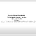 Brother Genuine DK-1247 Die-Cut Large Shipping White Paper Labels for Brother QL Label Printers 180 Labels per Roll 4.07 x 6.4 (103mm x 164 mm)