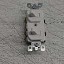 Leviton 5243-W 15 Amp, 120/277 Volt, Duplex Style Two 3-Way Combination Switch, Commercial Grade, White
