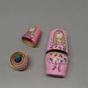 HYCLES Nesting Dolls Russian Matryoshka Wood Stacking Nested Set for Kids Handmade Toys for Children Kids Christmas Birthday Decoration Halloween Wishing Gift