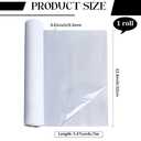 5M 12.6 Inch White Acrylic Rhinestone Heat Transfer Film Tape Rectangle Iron on Hot Fix Rhinestones Sticky Transfer Paper Roll for DIY Pattern Clothes Bags Shirt Fabric Decoration