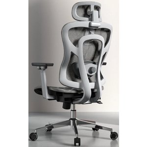 Logicfox Ergonomic Mesh Office Chair, High Back Desk Chair with 3D Armrests, Adaptive Thoracic Support, 3D Lumbar Support & Adjustable Headrest, Home Swivel Computer Chair with Tilt Function, LFMG004