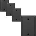 Single Blank Light Switch Cover Aria Metal Wall Plate, 4-Pack Aged Bronze 1 Gang, Light Switch Cover Outlet Cover Decorative Wallplate, Durable