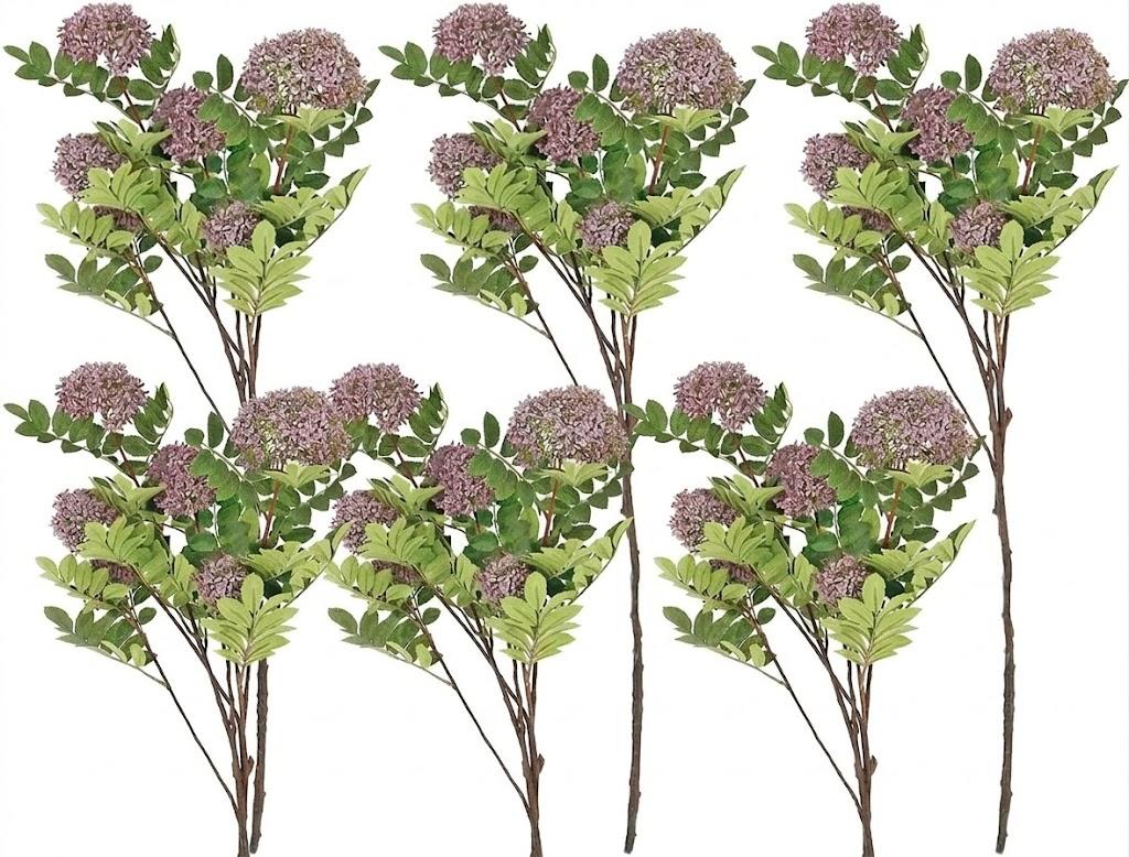  Purple Sedum Artificial Flower Stem (Set of 8)