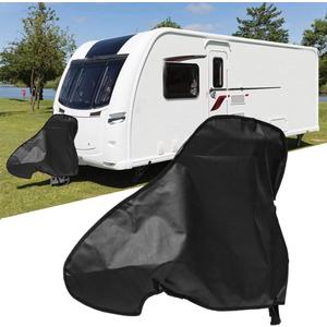Caravan Hitch Cover, Trailer Hitch Lock Covers - Universal Waterproof Breathable Tow Hitch Cover for Caravan, Tongue Jack Cover, PVC Trailer Towing Ball Coupling Lock Covers