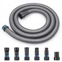 10FT Hose for Shop Vacuums with 6 Adapters - Universal Dust Collection Hose for 2-1/2" Shop Vacs, Fits De-Walt, Milwaukee, Rid-gid Woodworking Power Tools by TOMOON
