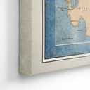 Canvas World Map with Cork Pin Board - English Lettering - Decorative Wall Decoration for All Rooms - Canvas Pictures with World Map Motif (90x60 cm, Pattern 15)