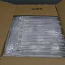 Ciaell 12PCS Plastic Ribbed Martini Glasses - 10 Oz Disposable Coupe Glasses with Stem - Heavy Duty Margarita Cups for Bars, Cocktails, Whiskey, Parties & Wedding (Clear)