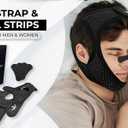 2 x ATHLETICZZZ Chin Strap and Nasal Strips for Snoring (30 Ct) - Athletic Performance, Anti Snore Chin Strap, CPAP Integration, Mouth Tape Alternative, Extreme Light Weight and Comfort for Men and Women