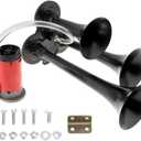 Train Horn for Truck, 12V Super Loud Train Horn Air Horn for Truck, Triple Trumpet Air Horns with Compressor for Vehicles Trucks Pickup Trains Cars Boats