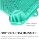 Newthinking Shower Foot Scrubber Cleaner Massager, Exfoliating Feet Massager Spa with Suction Cup Improves Foot Circulation & Reduces Foot Pain (Green)