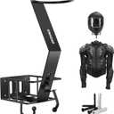 Wall Mount Motorcycle Helmet Rack with Gloves Tray, Dirt Bike Bicycle Helmet Holder Display Hanger Storage Organizer Stand Hook, Motorcycle Accessories for Enclosed Trailer, Truck,Garage and Warehouse