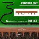 20ft (6-Pack) Cor-Ten Steel Landscape Edging 40" x 8" Flexible Pre-Applied Rust Patina Garden Border
