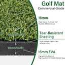 5x4ft Golf Hitting Mat with 10 Balls,9 Tees for Golf Practice