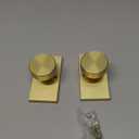 2 Pack Gold Dummy Door Knob Interior,Satin Brass Bifold and Closet Door Knobs Inactive Dummy Door Handles