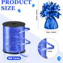 Yunsailing 24 Pcs Heavy Balloon Weights Metallic Anchor, 0.33 lb (5.3 oz) Each Table Weight and 1 Roll Iridescent Ribbon for Outdoor Wedding, Graduation, Birthday Party Decorations(Blue)