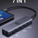 USB C to Dual HDMI Adapter, Newmight 7-in-1 USB-C Docking Station Dual Monitor Multiport Dongle with 2 HDMI 4K 60HZ, 3 USB 3.0, USBC 3.0 Data Port, 100W PD for MacBook Pro, iPhone 15/Pro Max, HP, Dell