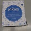 Dr. Brown's Milestones Narrow Sippy Straw Bottle, SpillProof with 100% Silicone Handles and Weighted Straw, 8 oz/250 mL, Gray/Pink, 6m+