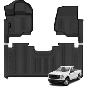 Floor Mats for Ford F150 2015-2025 2026 Super Cab/Extended Cab, All Weather TPE Protector for Ford F150 Super Cab/Extended Cab Floor Liner Accessories