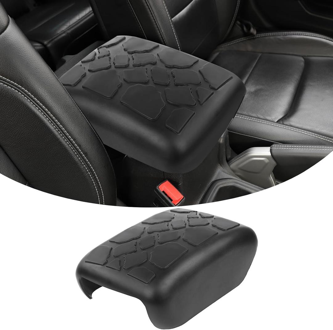 Center Console Armrest Cover Fit for 2018-2024 Jeep Wrangler JL JLU & Jeep Gladiator JT, Armrest Storage Soft Mat Pet Antiscrach Mat Cover