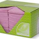 Fresh Towel Foodservice Reusable Paper Towels - 1/4 Fold, 13 x 20 inches - Pink Straight Line Pattern (1 Case of 200) All Purpose Cleaning Towels