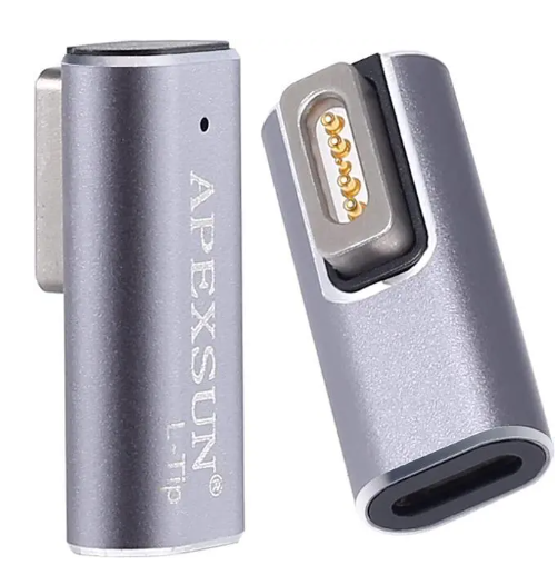 APEXSUN Magnetic L-Tip USB C Adapter Compatible with Magnetic 1 MacBook Pro Air , Type-C PD Power Fast Charging Adapter Replacement for MacBook Power Supply,MacBook Pro Works with 100W