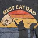 Cat Shirt Men Best Cat Dad Ever Funny Cat Lover Gift T-Shirt, Size: 2X