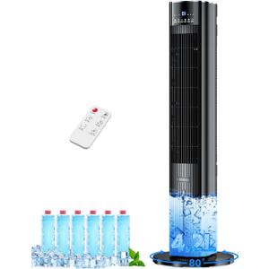 42 INCH Swamp Cooler Air Conditioner w/4 Mode & 3 Speed, 15H Timer, Aroma&Memory Function, Portable Air Conditioners No Windows Needed, 6 Ice Packs, 1.1-Gal Dual Tank Portable AC Unit for Room