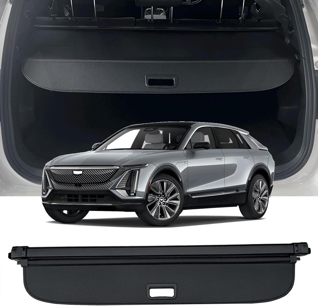 Cargo Cover Fit for Cadillac Lyriq 2023 2024 Retractable Rear Trunk Cover Trunk Security Cover Shielding Shade Accessories for Cadillac Lyriq Cargo Cover 2023 2024