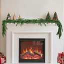 9 Ft Christmas Norfolk Pine Garlands Artificial Greenery Garland Christmas Real Touch Winter Pine Garland for Table Mantle Wall Indoor Outdoor Xmas Decorations (1 pcs)