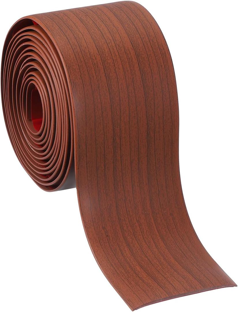 PATIKIL Self Adhesive Floor Transition Strip 10 ft x 3" Vinyl Flat Divider Flooring for Joining Floor Gaps Carpet Transition Floor Tiles, Walnut