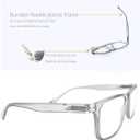 Blue Light Blocking Reading Glasses Men Large Wide Oversized Square Computer Readers Glasses for Big Head/Large Face