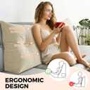 Large Cream White Headboard Pillow Triangular Twin Soft Wedge Pillow Positioning Support Reading Backrest Cushions for Day Bunk Backrest Support, Twin-39x20x8in