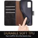SUANPOT for Samsung Galaxy Note 20 5G 6.7" with RFID Blocking Leather Wallet case Credit Card Holder, Flip Folio Book Phone case Shockproof Cover Women Men for Samsung Note 20 case Wallet Black