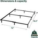 ZINUS Compack Metal Bed Frame, 7 Inch Support Bed Frame for Box Spring and Mattress Set, Black, California King