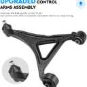 Front Lower Control Arm w/Ball Joint (ONLY AWD) for Chrysler 300 2005-2010, Dodge Charger 2007-2010, Magnum 2005-2008, (2.7L 3.5L 5.7L), Driver & Passenger, Suspension Kit K641534 K641533, 2Pcs