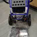 Ultra Lightweight Folding Wheelchair for Seniors & Adults, Portable Transport Chair, 12" PU Rear Wheels, Supports 300lbs, Compact for Daily Use & Travel, Blue