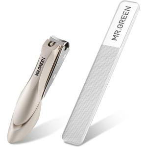 MR.GREEN Baby Safety Nail Clippers Nail Care Clippers Fingernail Cutter Newborn Baby Convenient Nail File Manicure Tools (Baby Nail Clipper+Nano Glass File)