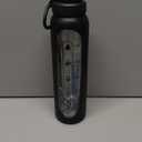 Glass Shaker Bottle 34oz/1L Black Glass Protein Shaker Bottle With Shaker Ball Large Shaker Bottles for Protein Mixes Portable Powder Mixer Blender Water Bottle for Gym Workout Sports