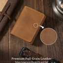 Vintage Full Grain Leather Business Card Holder for Men