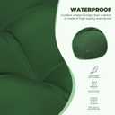 Waterproof Lounge Chair Cushion Outdoor for Chairs, Fade Resistant Chaise Lounger Replacement Cushions with 6 Ties, Thickened Memory Foam Pool Lounge Chair Cushions, 76 x 22 x 4.7 Inches, Green
