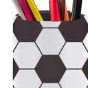 Soccer Ball Pen Holder Pencil Organizer Cute Pencil Cup Desk Decor Makeup Brush Holder Dice Cup PU Multifunctional Office Suppliesfor Home Classroom School