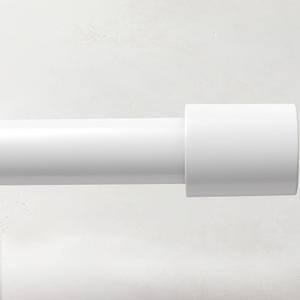 Curtain Rods for Windows 48 to 84 Inches, 1 Inch Diameter Adjustable White Curtain Rod, Heavy Duty Modern curtain rod with Simple Finials, 32"-90"