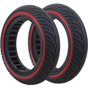 2-Pack Red 8.5x2 Solid Tire,8.5 inch Scooter Tire,Front or Rear Replacement Solid Tires for m365 pro/gotrax gxl V2/gotrax XR, 50/75-6.1 Scooter Wheels 8 1/2''