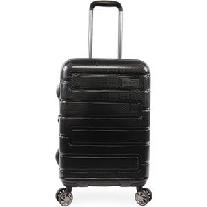 ORIGINAL PENGUIN Crimson 21" Hardside Carry-on Spinner Luggage, Telescoping Handles, Black, One Size