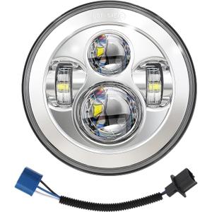 7 Inch Motorcycle LED Headlight For Harley Davidson Fat Boy Road King Street Glide Electra Glide Heritage Softail Slim 114 117 Ultra Limited Tri CVO Ultra Classic Switchback Freewheeler Deluxe 107
