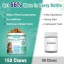 Cat Hairball Remedy Treats, 150 Soft Chews Cat Hair Ball Treatment Furball Control Relief Helps Eliminate and Prevent Hairballs for Indoor Cats Supports Skin and Coat Digestion Chicken Flavor, Best By 01/21/2028