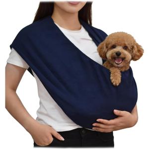 Pet Sling - Cozy Calming Snuggle, Ergonomic Design Machine Washable - for Dogs, Cats, Hedgehogs, Hamsters, for 3-13 lbs Pets Gifts