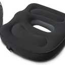 Sondor Travel Cushion,Air Seat Cushion,Evolution Cushion Portable & Lightweight Inflatable Seat Cushion - Ideal for Airplane Chairs, School Bleachers, Stadium Seats, and Wheelchairs (Black)